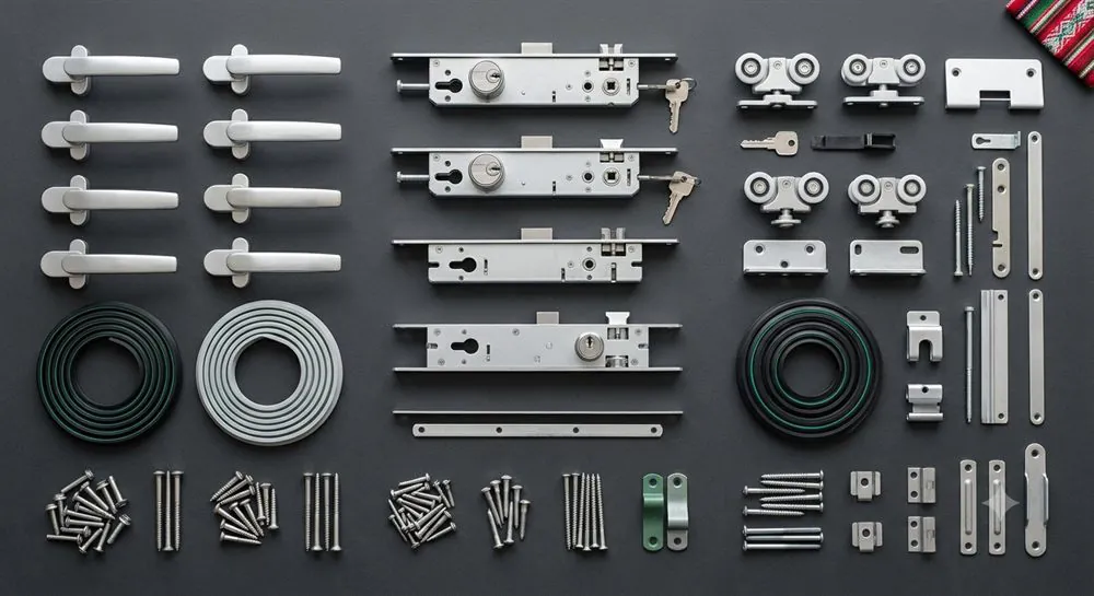 Accesorios y herrajes para aluminio